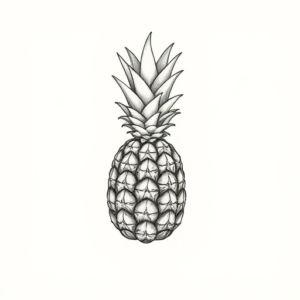 Sketch Pineapple Tattoo