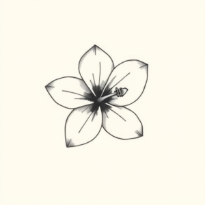 Sketch Plumeria Tattoo