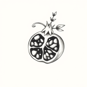 Sketch Pomegranate Tattoo