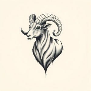 Sketch Ram Tattoo