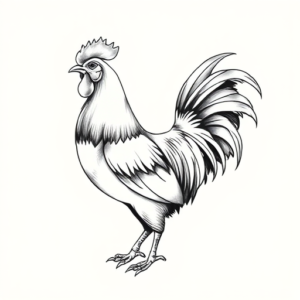 Sketch Rooster Tattoo