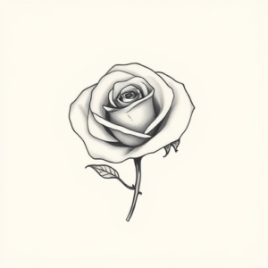 Sketch Rose Tattoo