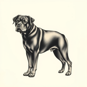 Sketch Rottweiler Tattoo