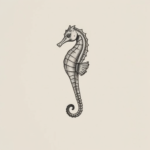 Sketch Seahorse Tattoo