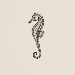 Sketch Seahorse Tattoo