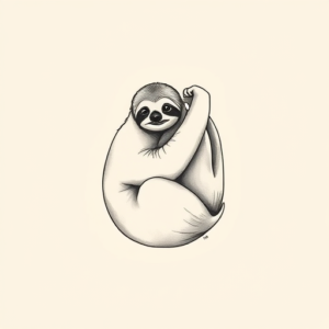 Sketch Sloth Tattoo