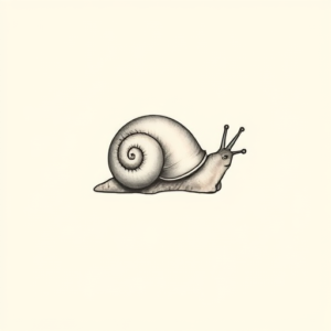 Sketch Snail Tattoo