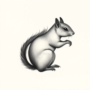 Sketch Squirrel Tattoo