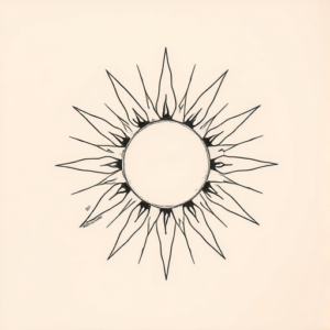 Sketch Sun Tattoo
