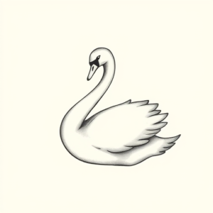 Sketch Swan Tattoo