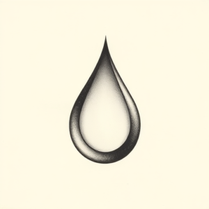 Sketch Teardrop Tattoo