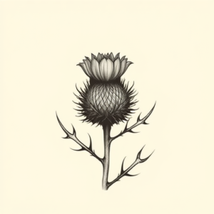Sketch Thistle Tattoo