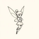 Sketch Tinkerbell Tattoo