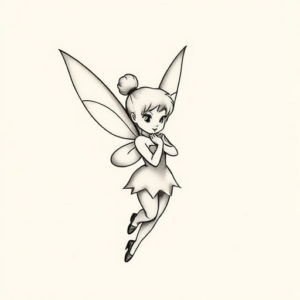 Sketch Tinkerbell Tattoo