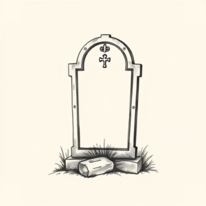 Sketch Tombstone Tattoo