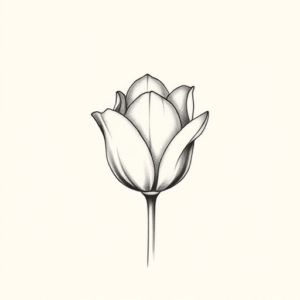 Sketch Tulip Tattoo