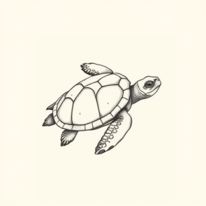 Sketch Turtle Tattoo