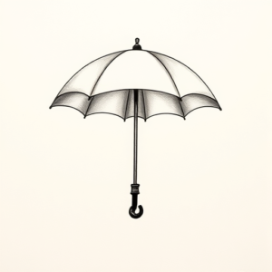 Sketch Umbrella Tattoo