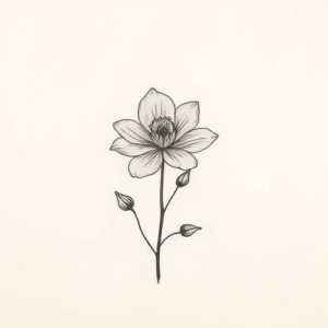 Sketch Wildflower Tattoo