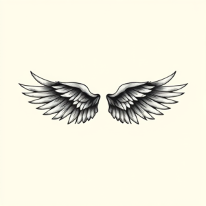 Sketch Wings Tattoo