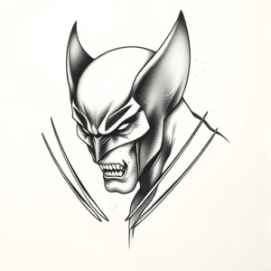 Sketch Wolverine Tattoo