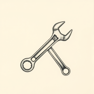Sketch Wrench Tattoo