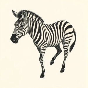 Sketch Zebra Tattoo