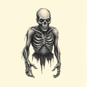 Sketch Zombie Tattoo