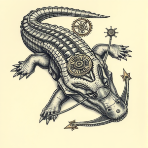Steampunk Alligator Tattoo