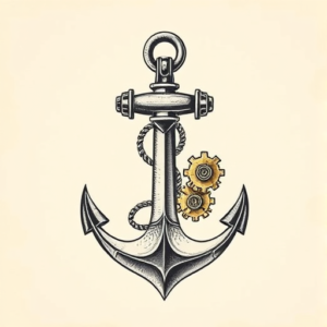 Steampunk Anchor Tattoo