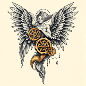 Steampunk Angel Tattoo