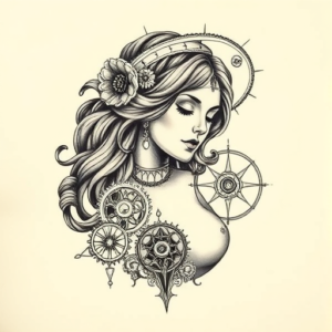 Steampunk Aphrodite Tattoo