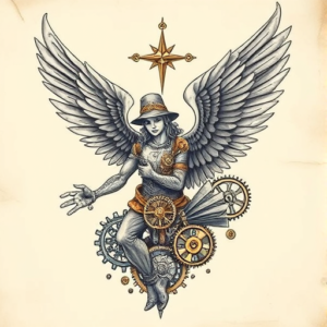 Steampunk Archangel Tattoo