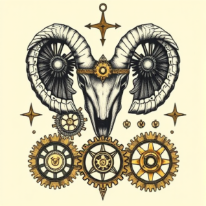 Steampunk Aries Tattoo
