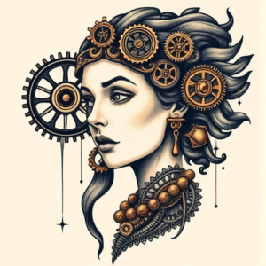Steampunk Artemis Tattoo