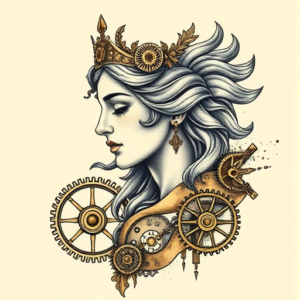 Steampunk Athena Tattoo