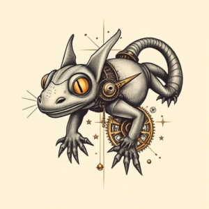 Steampunk Axolotl Tattoo