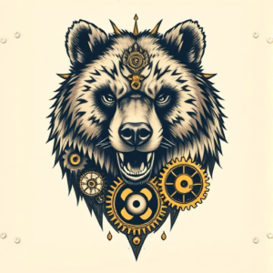 Steampunk Bear Tattoo