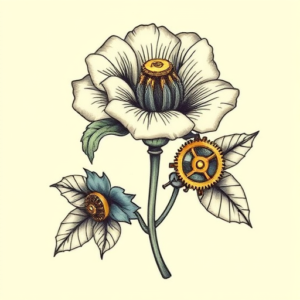 Steampunk Bluebonnet Tattoo