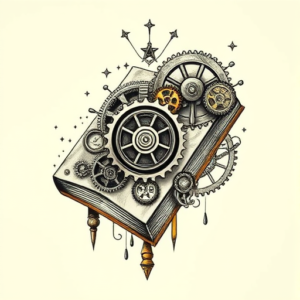 Steampunk Book Tattoo