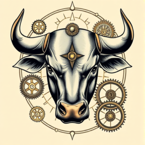Steampunk Bull Tattoo