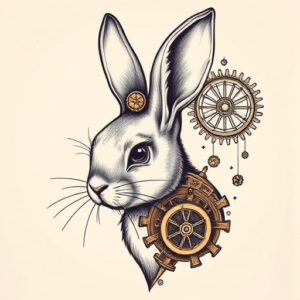 Steampunk Bunny Tattoo