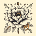 Steampunk Carnation Tattoo