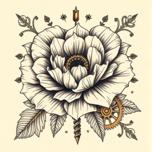 Steampunk Carnation Tattoo
