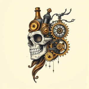 Steampunk Cartoon Tattoo