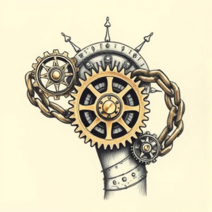 Steampunk Chain Tattoo