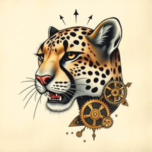 Steampunk Cheetah Tattoo