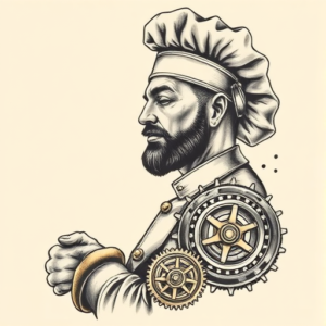 Steampunk Chef Tattoo