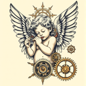 Steampunk Cherub Tattoo