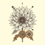Steampunk Chrysanthemum Tattoo